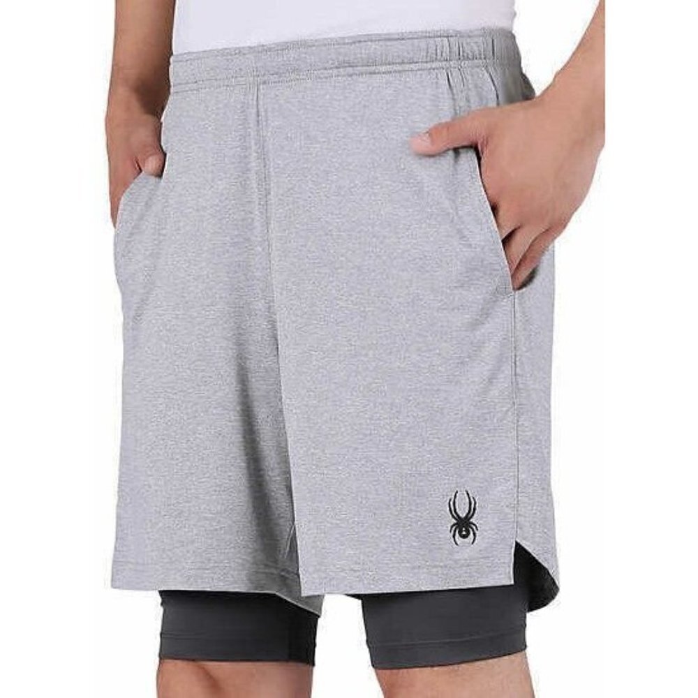 Spyder Light Gray‎ Techknit Athletic Shorts M